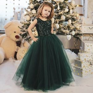 Emerald Green Flower Girl Dress